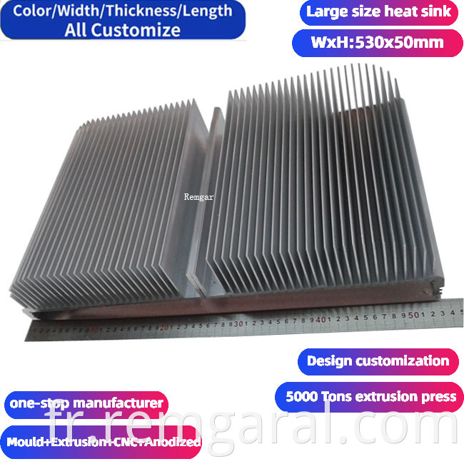 Big large size aluminum extrusion heatsink